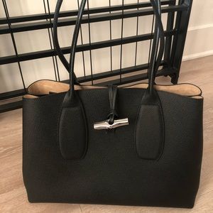 Longchamp Roseau Medium Leather Tote